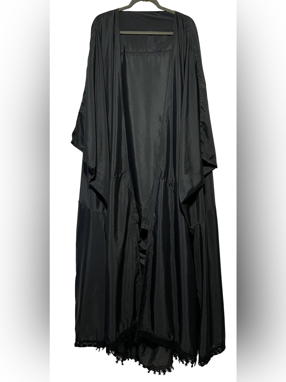 Black Open-Front Duster